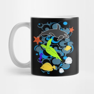 Marine Life Illustration Mug
